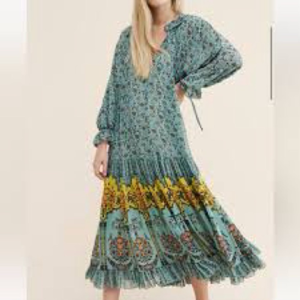 Free People Feeling Groovy Floral Bohemian Maxi Dress XS
